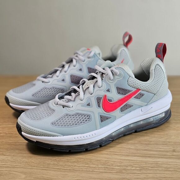 Nike Air Max Genome 360 Shoes Youth 7 Grey White Red Black Vapormax Sneakers New - Picture 2 of 16